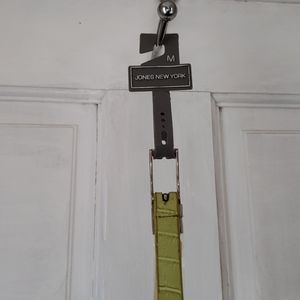 Leather Belt Crocodile Embossed Size M